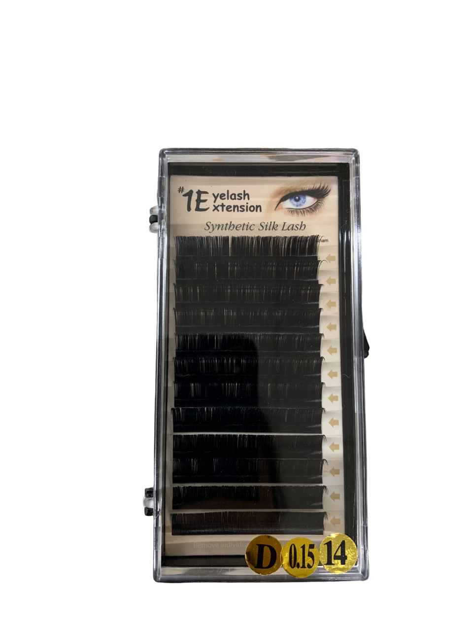 1E Eyelash Extension Synthetic Silk Lash D-0.15-14